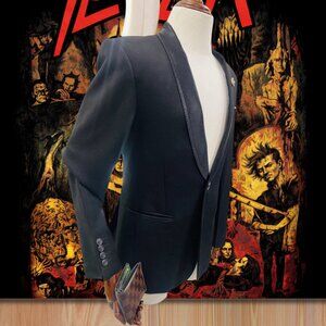 Men’s Black Blazer Jacket Size 52R Worn a Few Times – Clean and Stylish